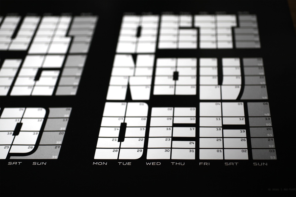 DJ DSL Kalender Typographisches Kalendarium 2026