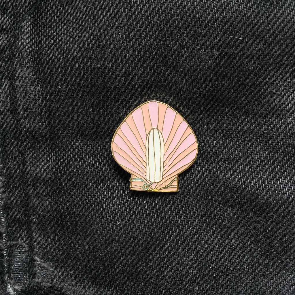 Pin Tampon in a Shell Rosa