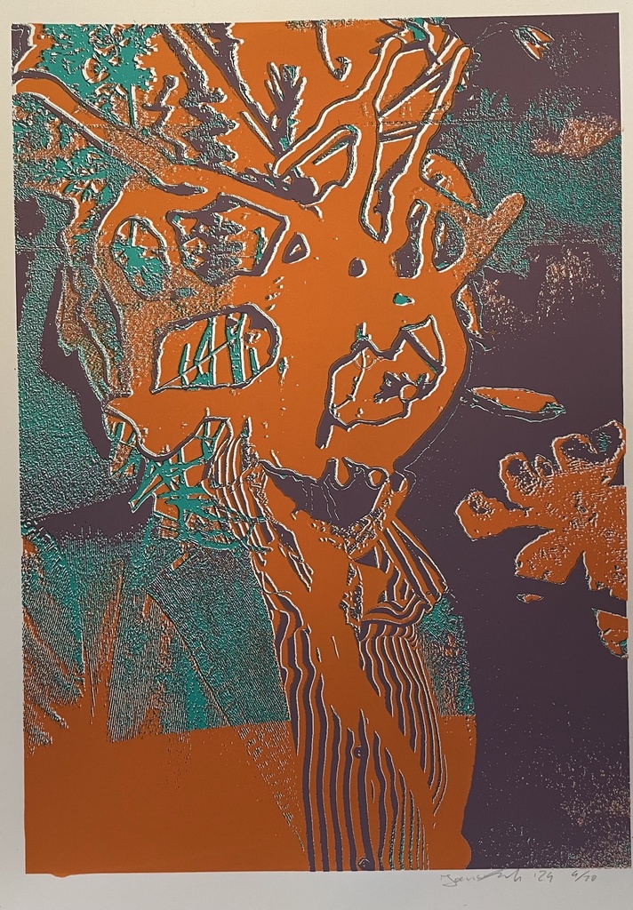 Siebdruck zweifarbig Florale Reziprozitäten II