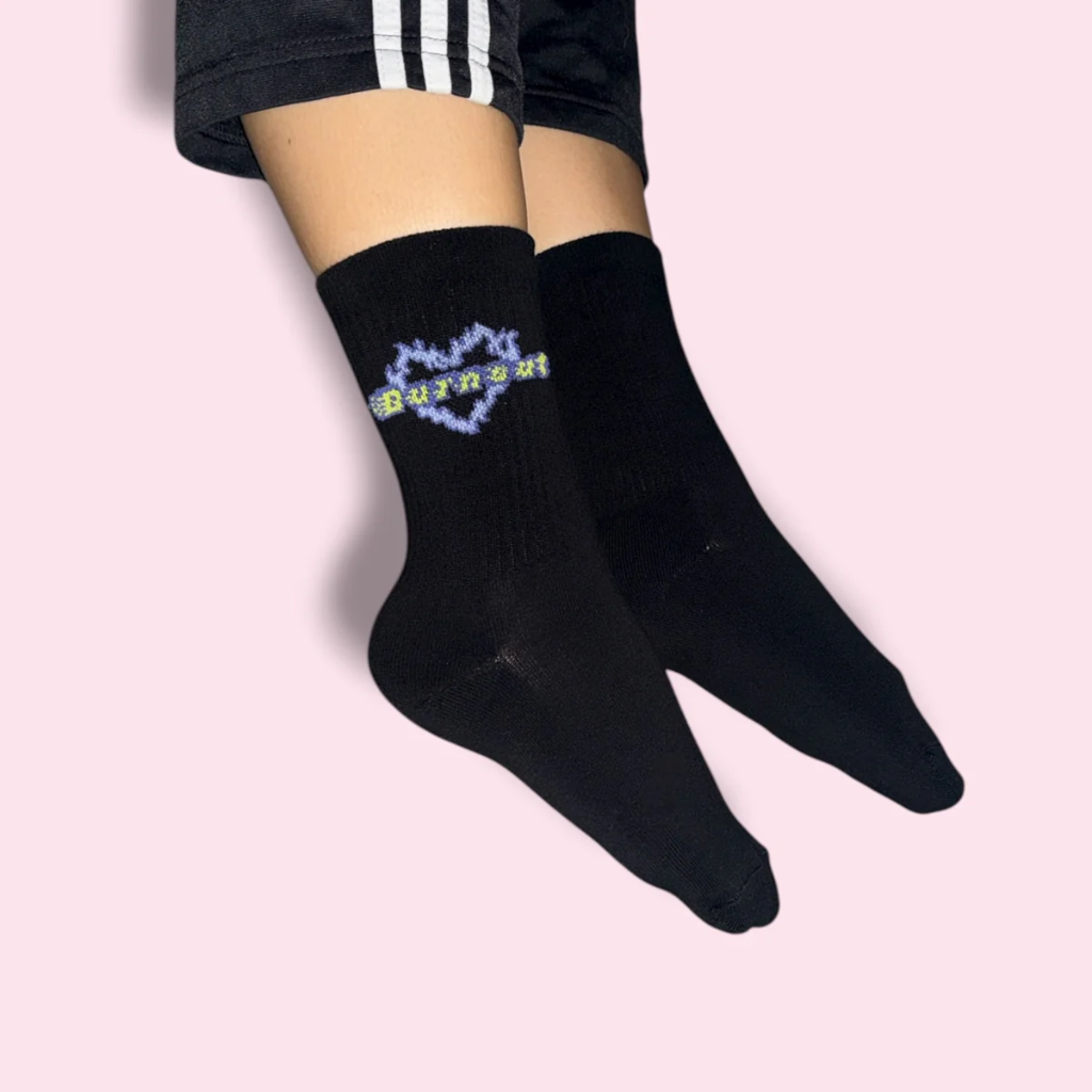 Burnout Socken Schwarz