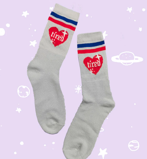 [HP007609] Tired Socken Grau 