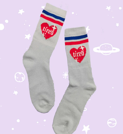 [HP007609] Tired Socken Grau